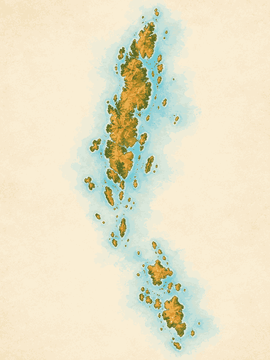 Illustrated map of Andaman & Nicobar Islands, India